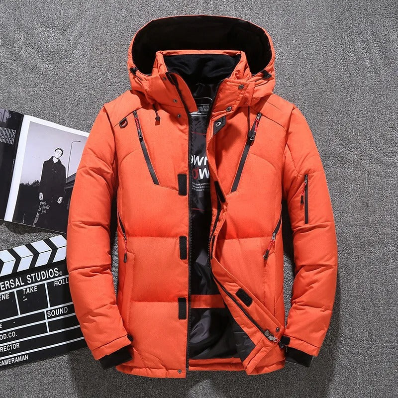 Warm Winter Jacket with Hood for Men
