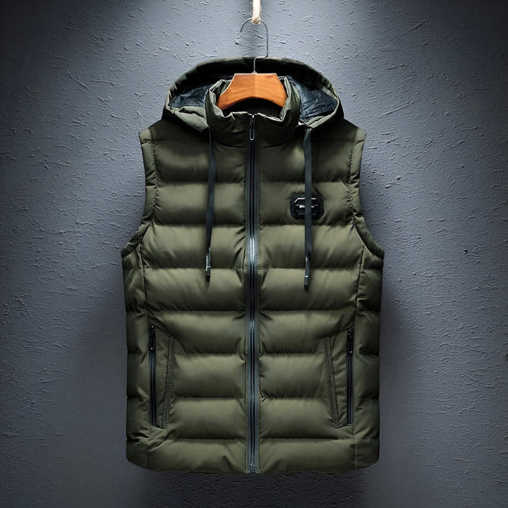 Lined Vest with Hood for Men