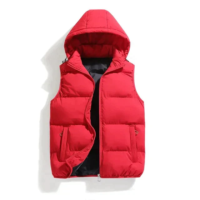 Puffer Vest with Hood for Men