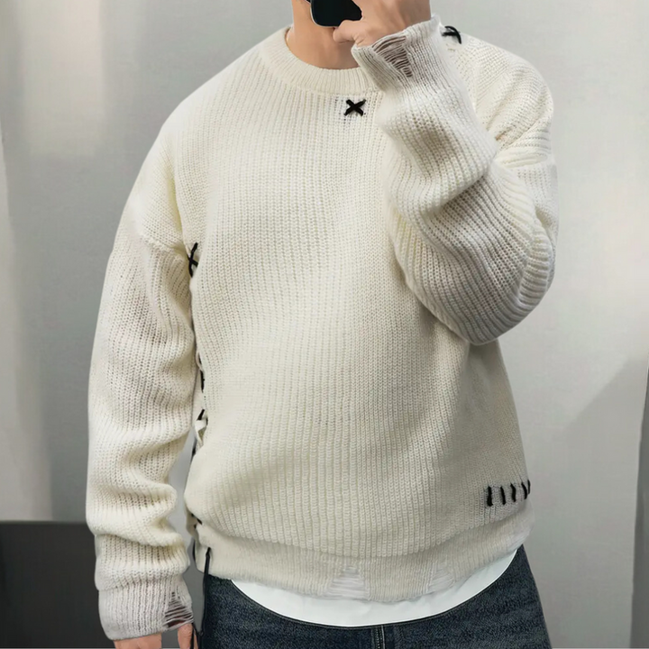 Men's Patterned Knitted Sweater | Long sleeve