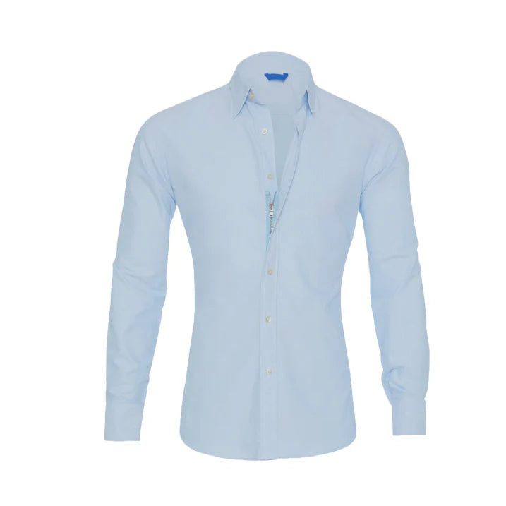 Wrinkle-Free Shirt with Zipper for Men