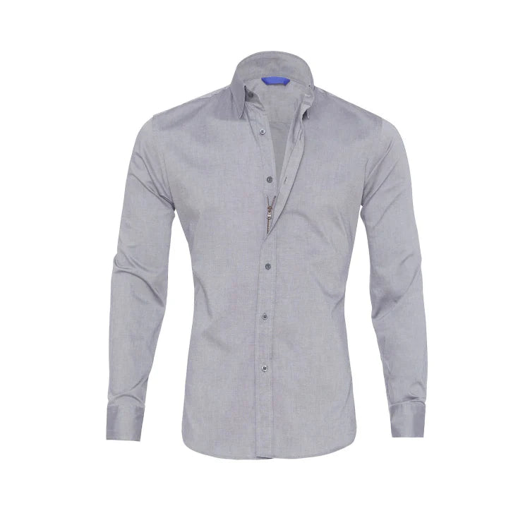 Wrinkle-Free Shirt with Zipper for Men