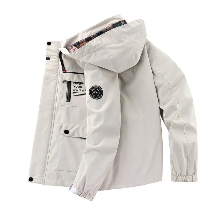 Winter Jacket for Men | Hooded Coat with Zippers and Pockets