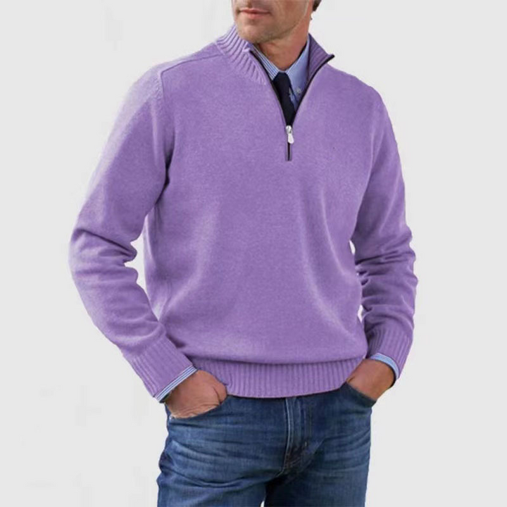 Men's half-zip sweater
